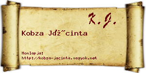 Kobza Jácinta névjegykártya